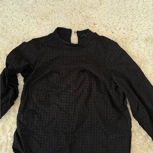Banana Republic Black Textured Blouse